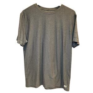 EUC Vuori Strato Tech Tee Men's Performance T-Shirt Heathered Grey Size Large